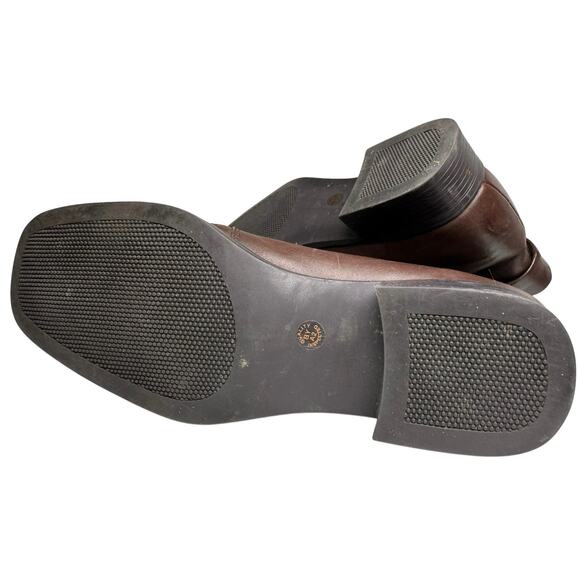 Vtg Y2K St Johns Bay Brown Leather LaceUp Ankle Boots Women 7.5 M Whimsigoth 90s - Picture 9 of 16